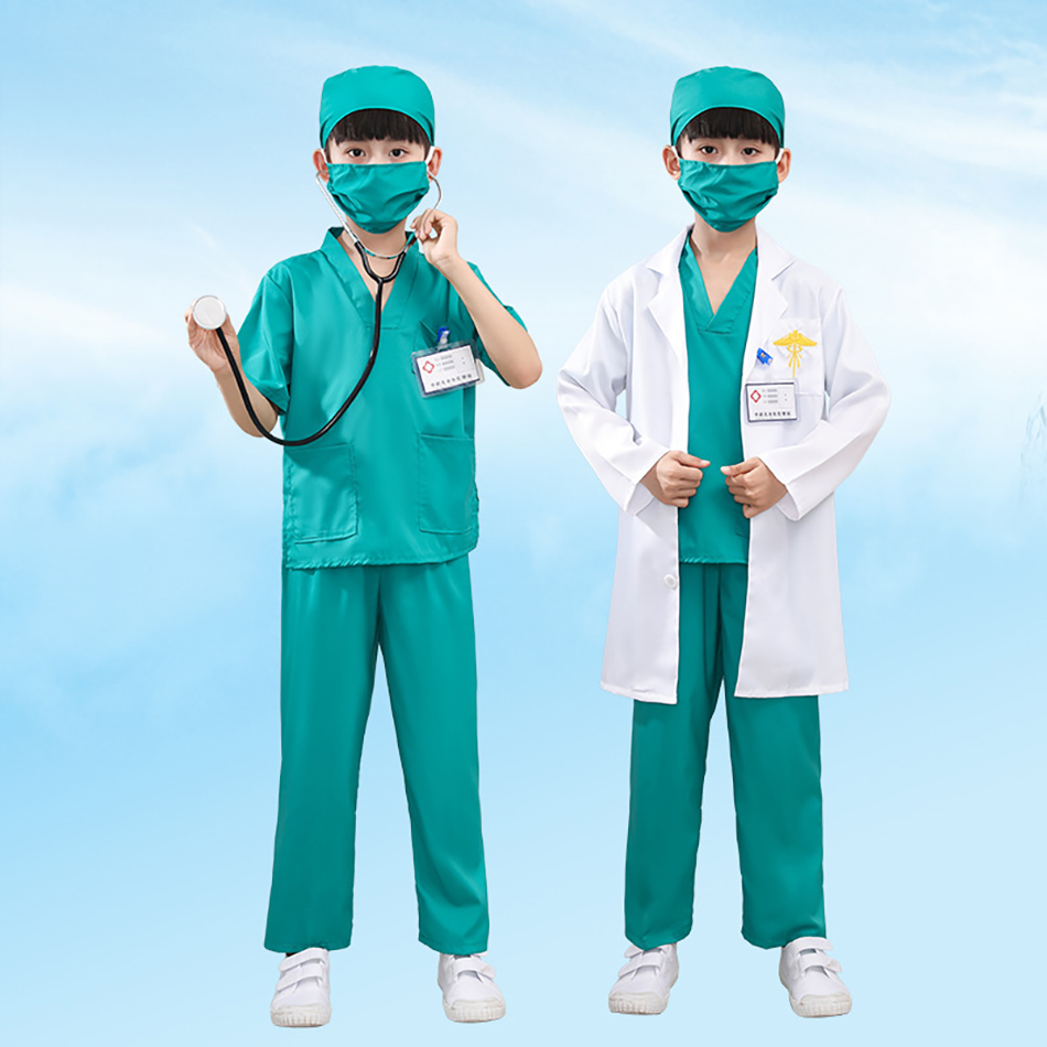 7 Pcs/Pack Kid White Medical U - огляд і ціна Lab Coat Medical