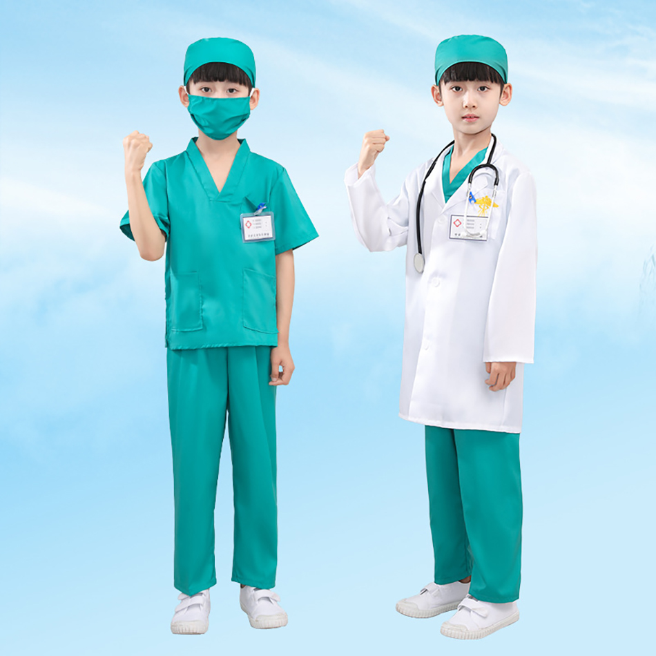 7 Pcs/Pack Kid White Medical U - огляд і ціна Lab Coat Medical