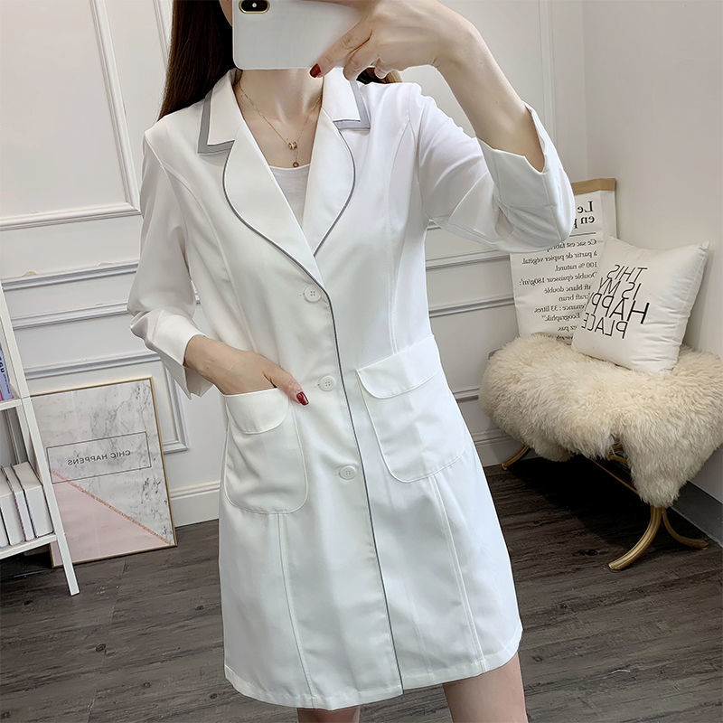 white short beauty uniform dre - огляд і ціна Lab Coat Medical