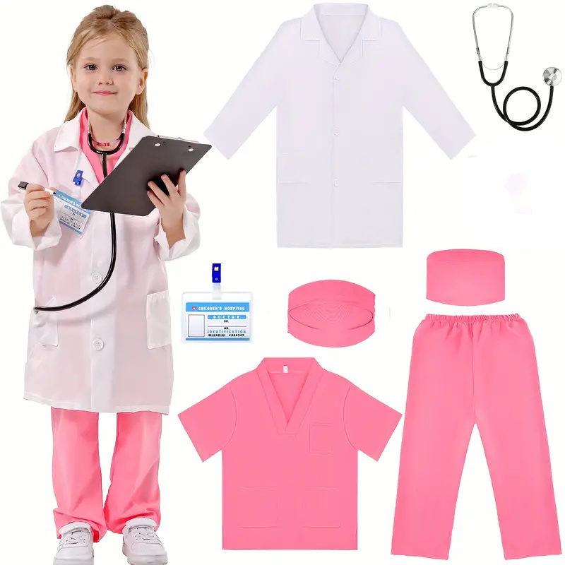7PCS Kids Doctor Nurse Cosplay - огляд і ціна Lab Coat Medical