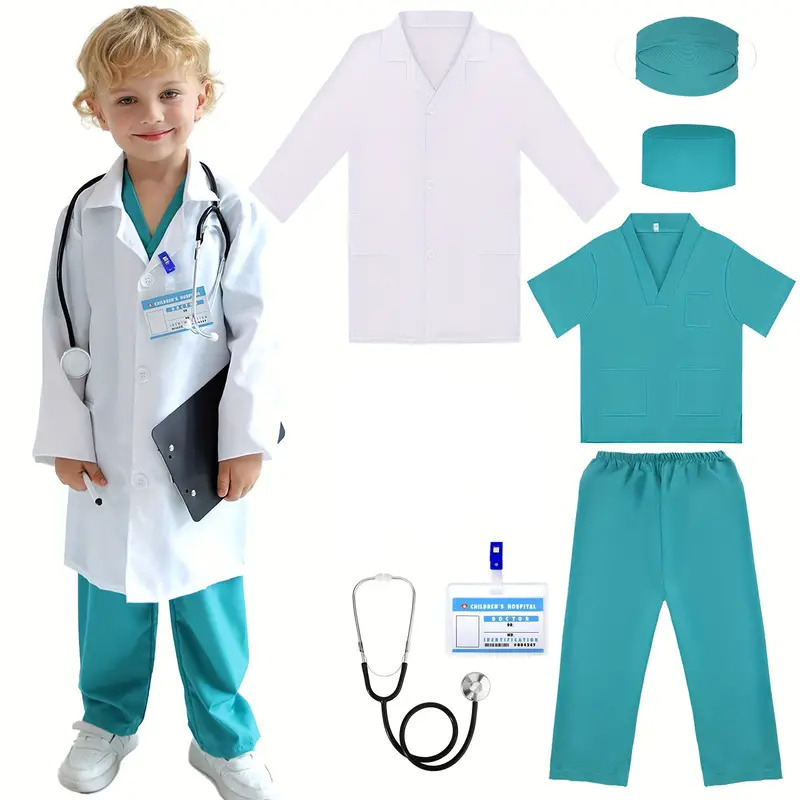 7PCS Kids Doctor Nurse Cosplay - огляд і ціна Lab Coat Medical