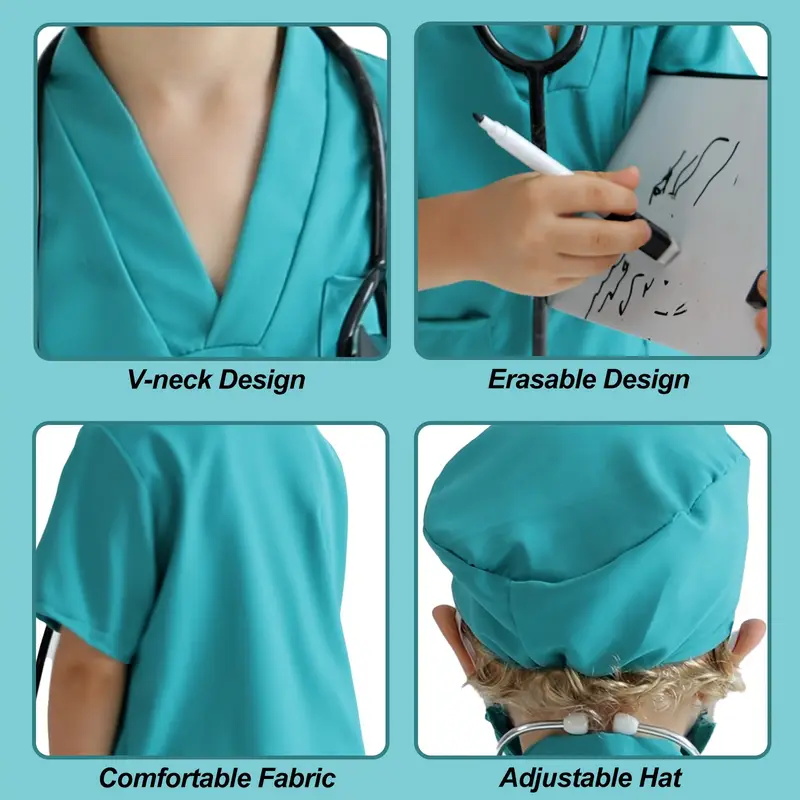 7PCS Kids Doctor Nurse Cosplay - огляд і ціна Lab Coat Medical