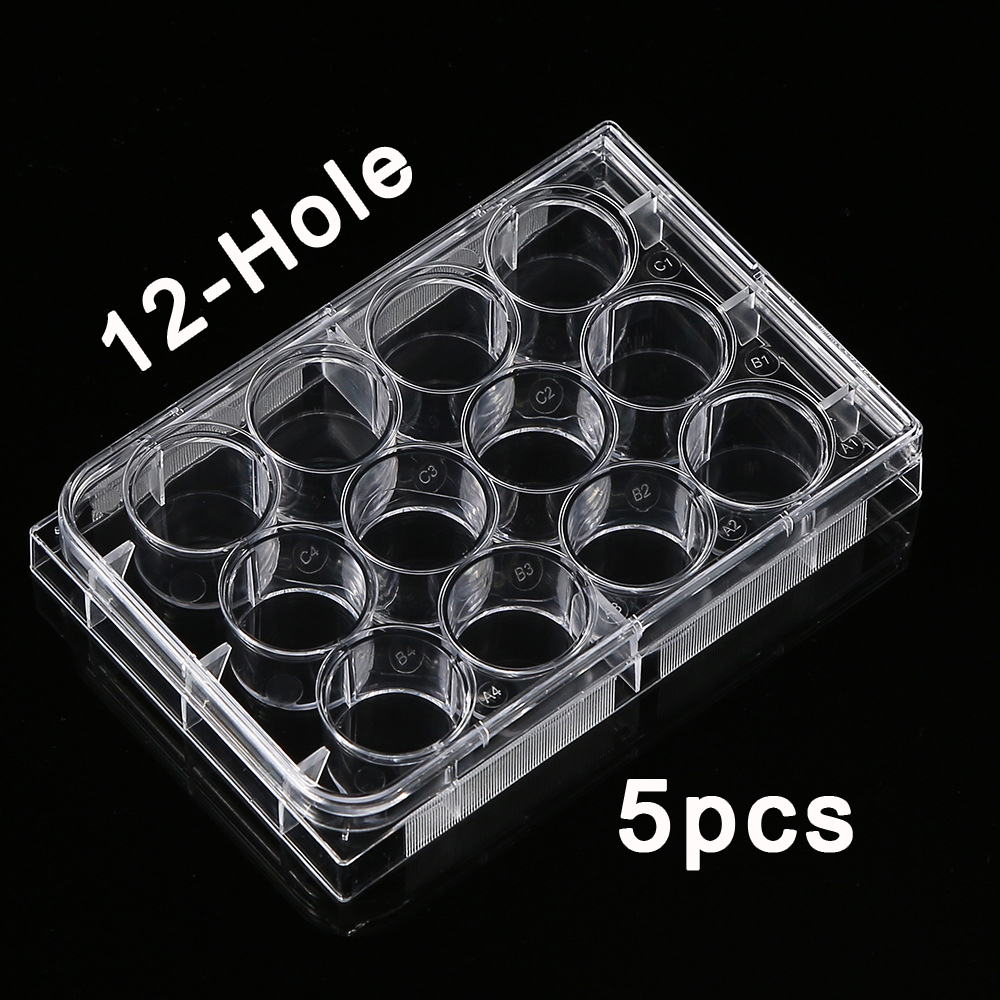 5Pcs Polystyrene 12 Well Petri - огляд і ціна Medical Lab Supplies