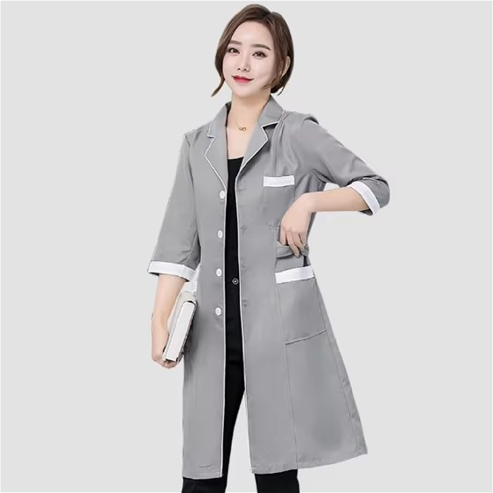 High grade gray solid color sl - огляд і ціна Lab Coat Medical